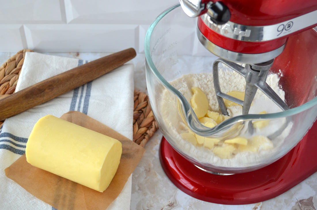 Artisan butter in mixer